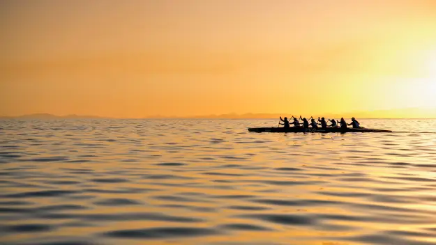 Waka rowing at Abel Tasman National Park
