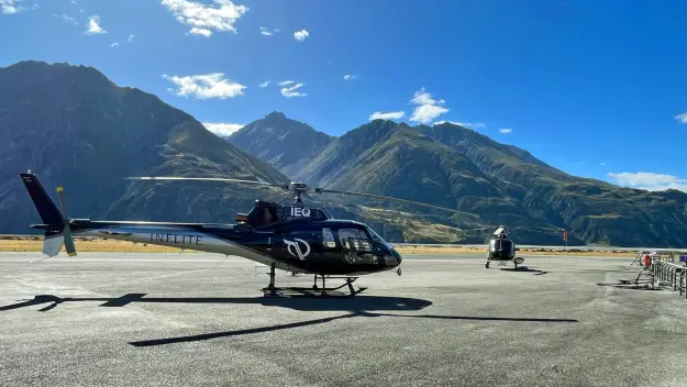 Helicopter at Mt Cook airport