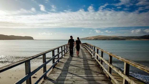 A stroll on the pier at Hokianga Harbour