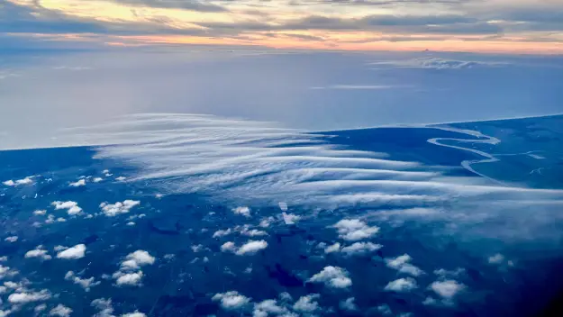 Kapiti Coast clouds from the air