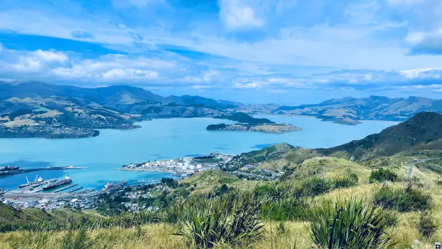 Lyttelton Harbour just over the Port Hills from Christchurch
