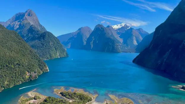 Milford Sound from the air
