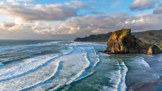 Lion Rock at Piha Beach outside of Auckland