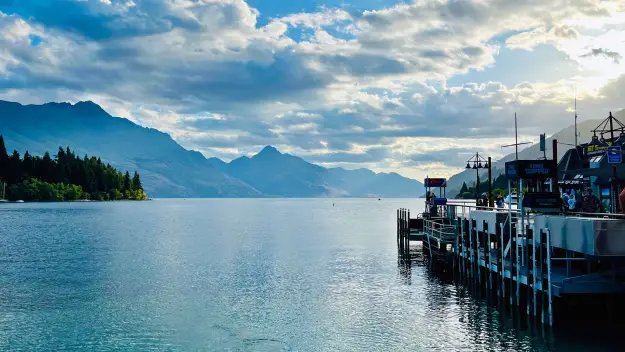 A peaceful evening at Queenstown wharf