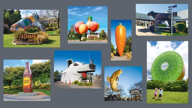 Road monuments from around New Zealand