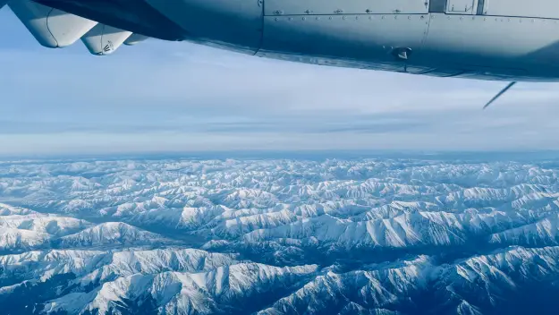 Flying over the Southern Alps